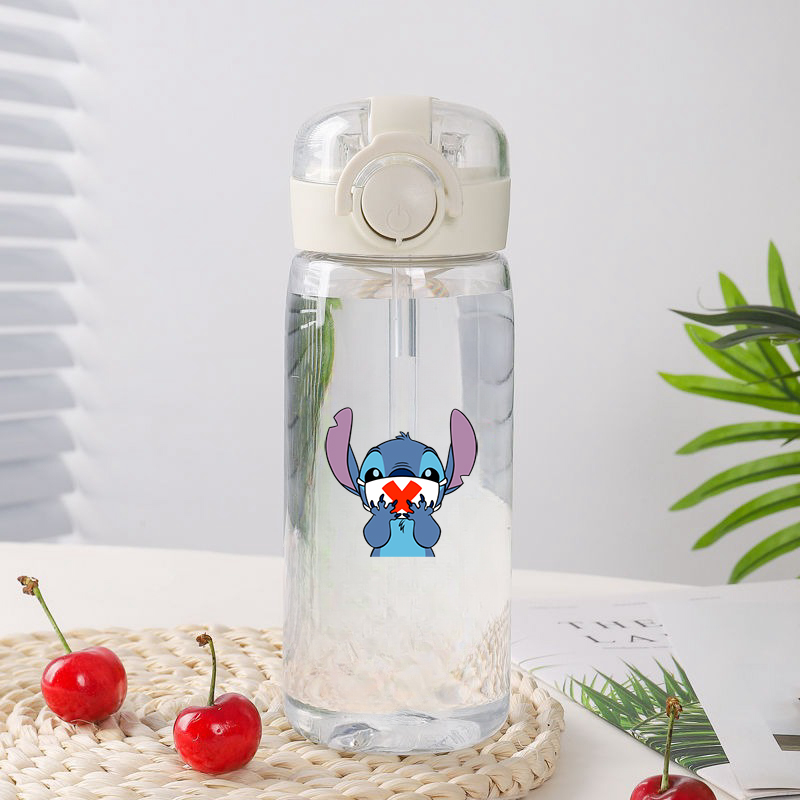 Disney Anime nuevo portátil de plástico pajita para beber lindo punto niños taza de estudiante niños niño niña taza de mano Giift