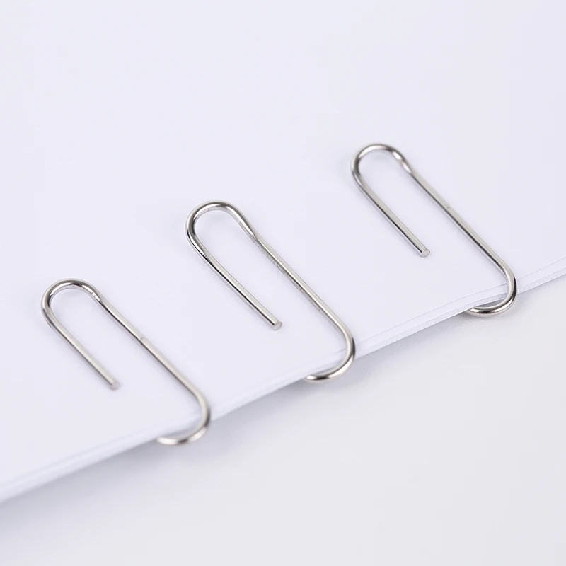 200pcs/box Paper Clips Durable and Rustproof Metal Paperclips for Home School Office Document Organizing Supplies