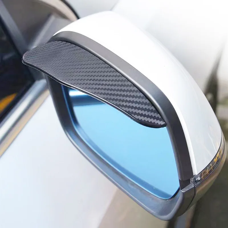 Cubierta Universal para lluvia de cejas para espejo retrovisor de coche, Protector de espejo retrovisor transparente negro, cubierta para lluvia, 1/2 Uds.