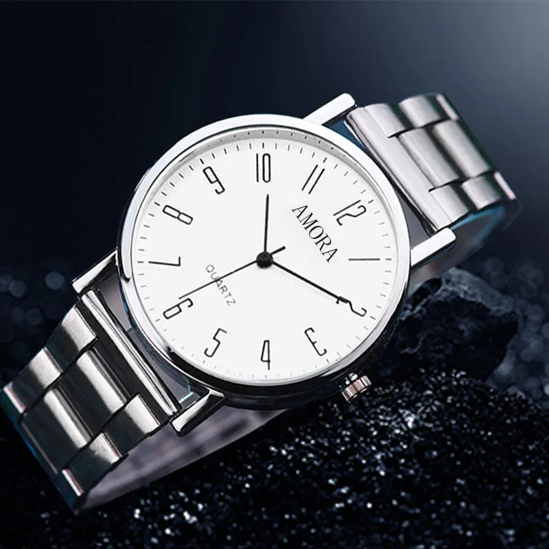 Relojes completamente automáticos a la moda para Hombre, Reloj informal de cuarzo deportivo con banda de acero para Hombre, Reloj Masculino