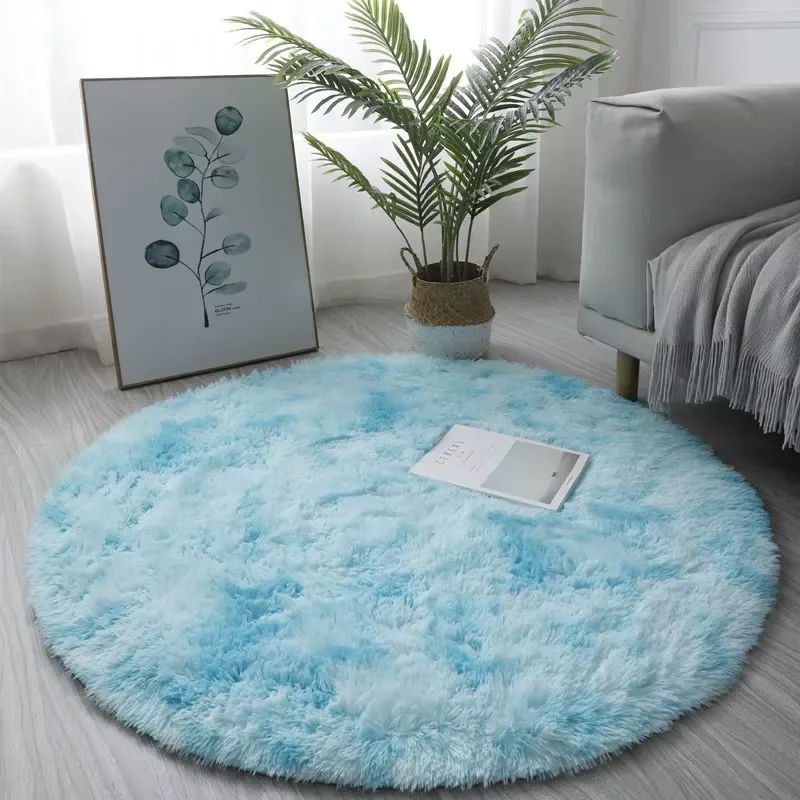 VIKAMA Tappeto rotondo peloso ultra morbido Tappeto bianco soffice Soggiorno Decorazioni per la casa Camera da letto Camera dei bambini Salone Tappeto in pile spesso