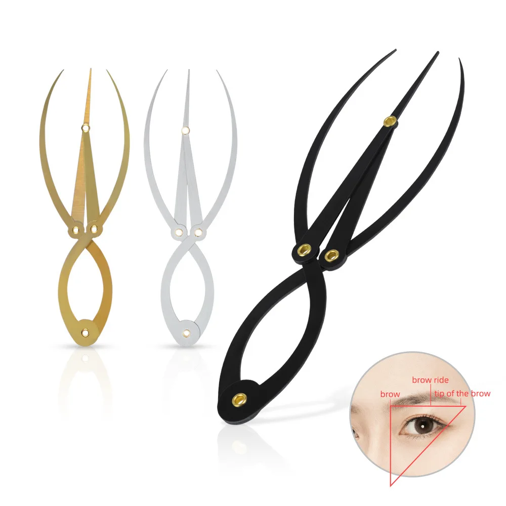 Posicionamiento de equilibrio de Microblading de acero inoxidable/regla de mapeo de cejas resistente, herramienta de medición de regla de relación dorada
