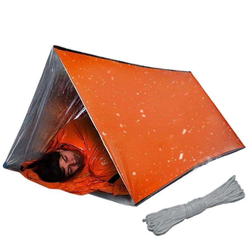 Refugio de supervivencia, tienda de campaña ligera para senderismo, toldo de viaje para acampar al aire libre, lona portátil, protección para todo tipo de clima