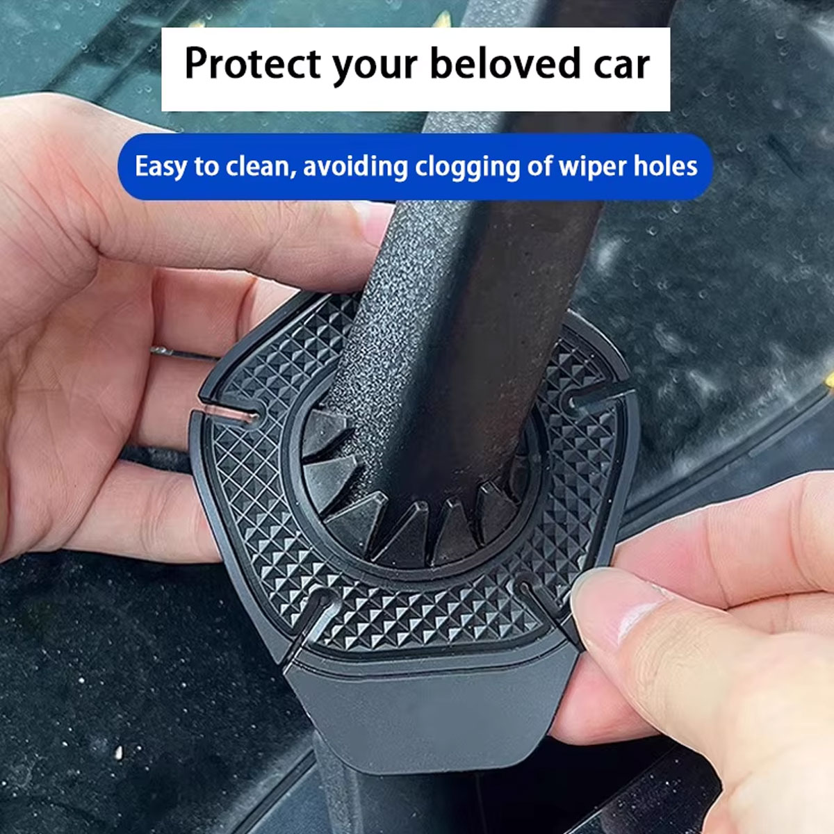 Capa protetora universal para limpador de para-brisa de carro, para evitar quedas de folhas, buraco inferior, capa à prova de poeira