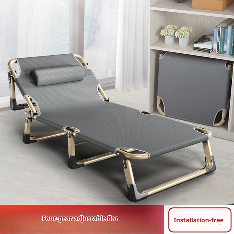 Przenośne składane łóżko turystyczne, przenośne łóżko eskortowe, krzesło do przerwy na lunch w biurze, krzesło składane, leżanka biurowa, łóżko kempingowe na zewnątrz.