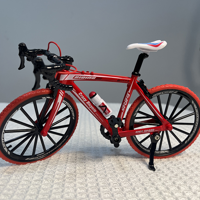1:8 mini modelo de bicicleta de liga fundida 19cm dedo de metal adulto vermelho mini bicicleta simulação coleção presentes brinquedos meninas 14 +