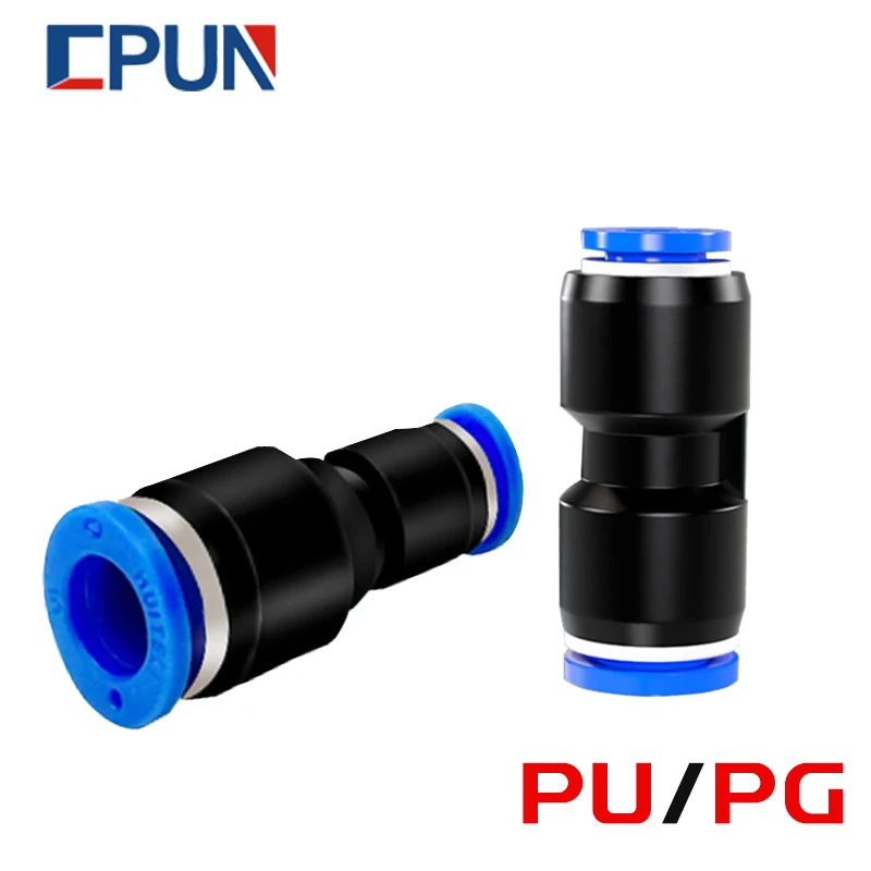 Air Straight Pneumatic Fittings PU&PG Plastic Water Pipes Quick Release Couplings 4-6-8-10-12-16mm Hose Connector Pipe Fitting