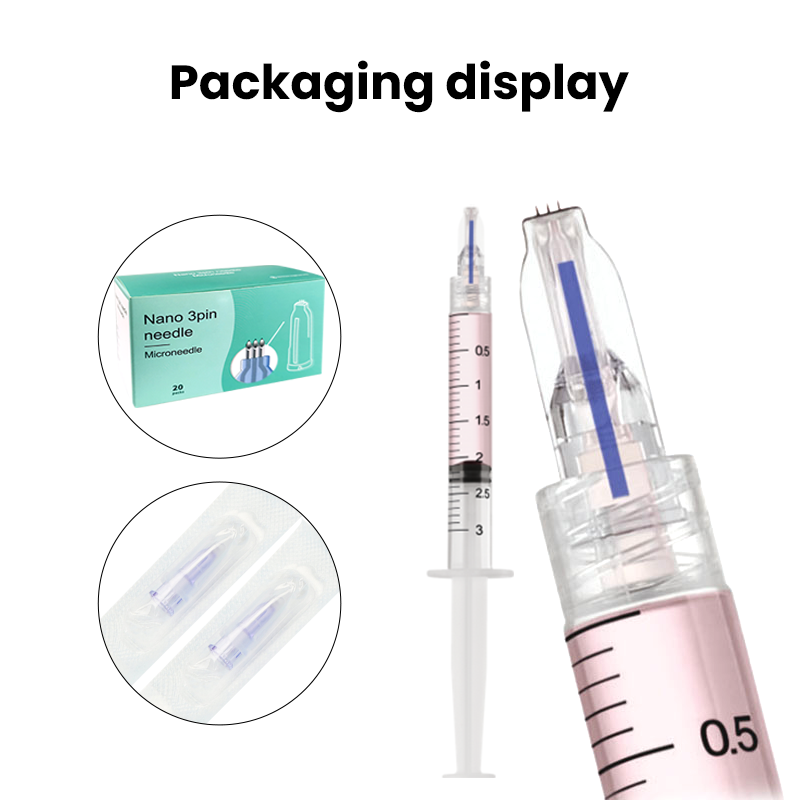 Multineedleing 34G Nanosoft 3 Pins 0,6 1,0 1,2 1,5 Einweg-Mikronadel Sterile Einzelverpackte Kristallnadel