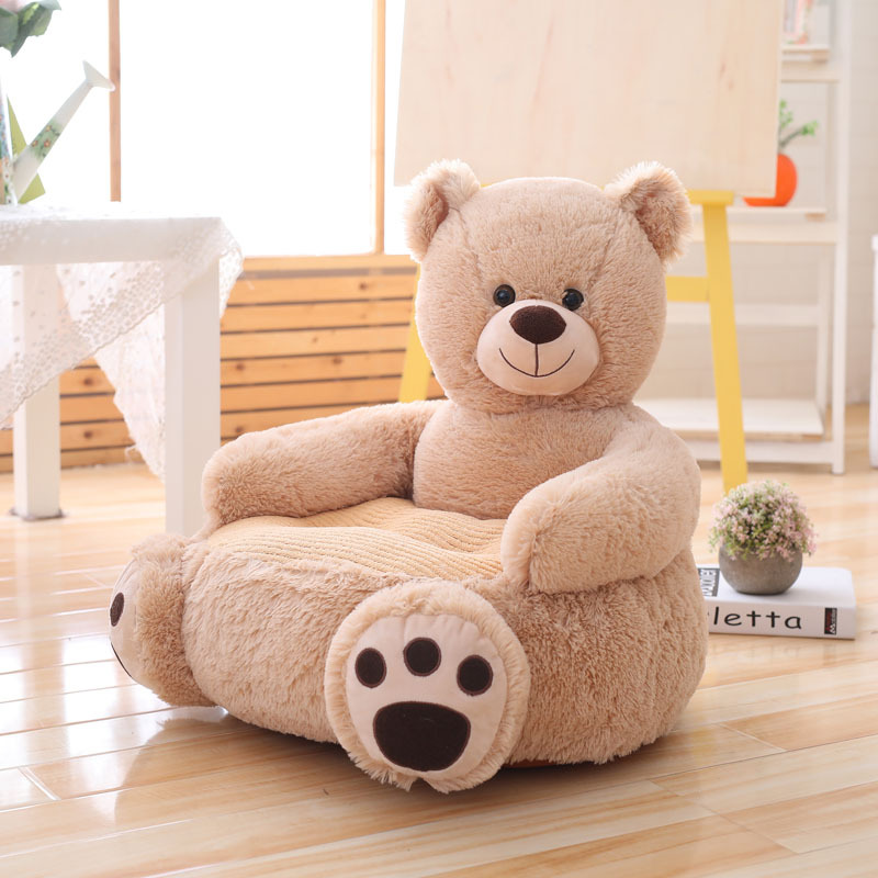 Cartoon Plush Sofa Teddy Bear Panda Stuffed Doll Baby Room Decor Cushion Washable Removable Learning Seats Photography Props