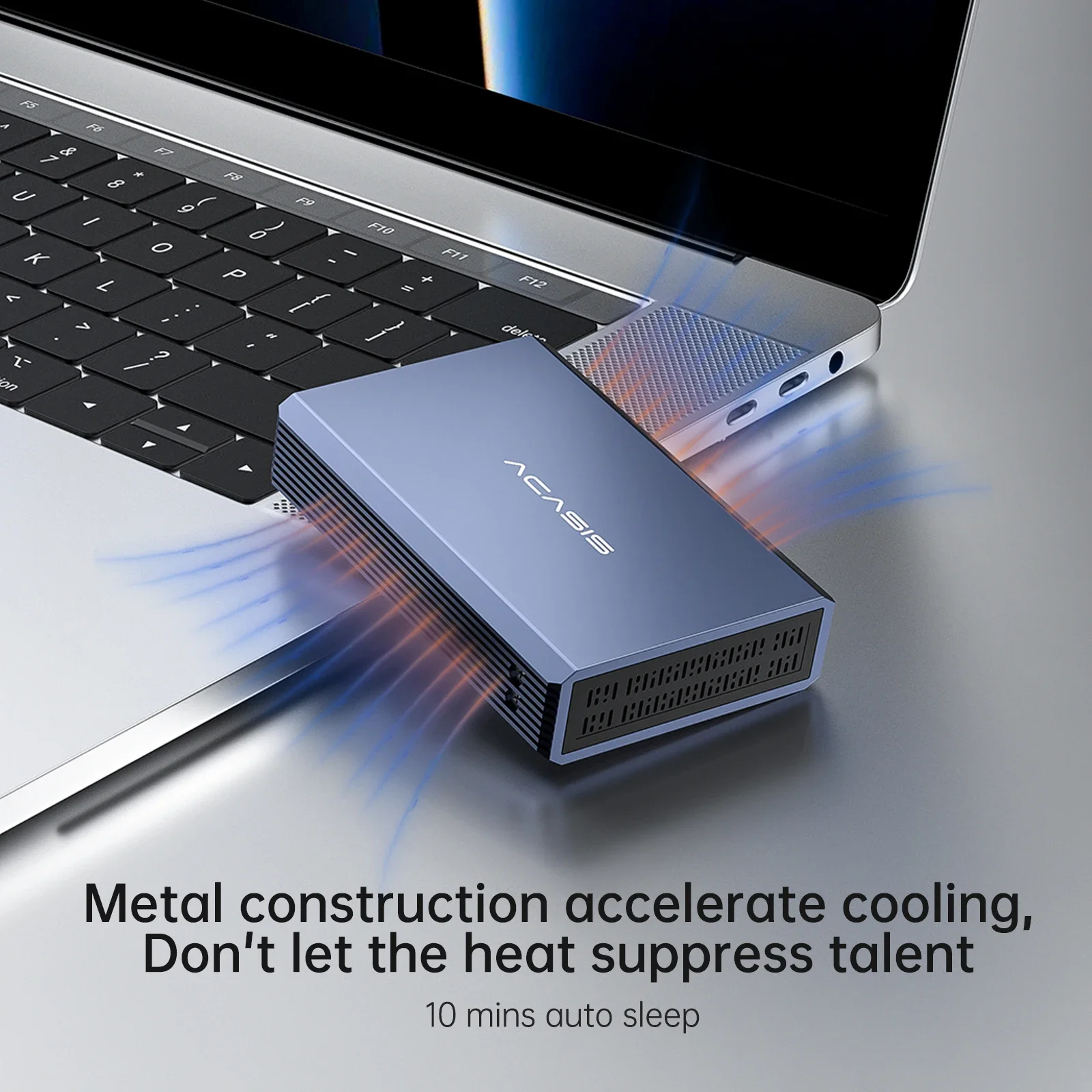 Acasis-funda HDD de 2,5 pulgadas, carcasa de disco duro externo de doble bahía, SSD para matriz de disco duro SATA con función RAID, carcasa de PC