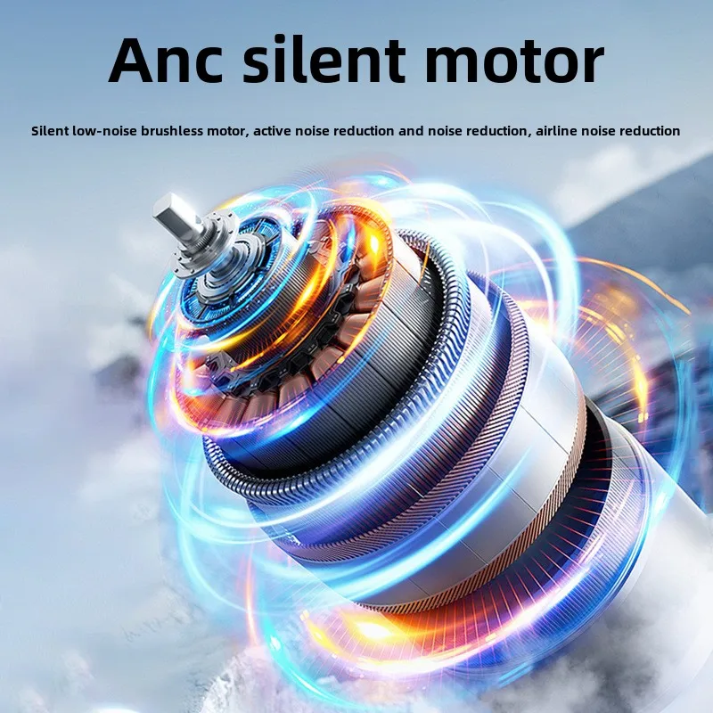 Ice compress high-speed cooling fan handheld fans USB Rechargeable portable mini fan LED Digital Display, Travel,Camping,Outdoor