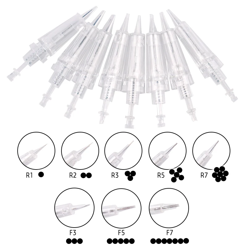 Aiguilles de cartouche de tatouage jetables, à baïonnette, Micropigmentation, maquillage Permanent, tatouage, sourcils, lèvres, stylo