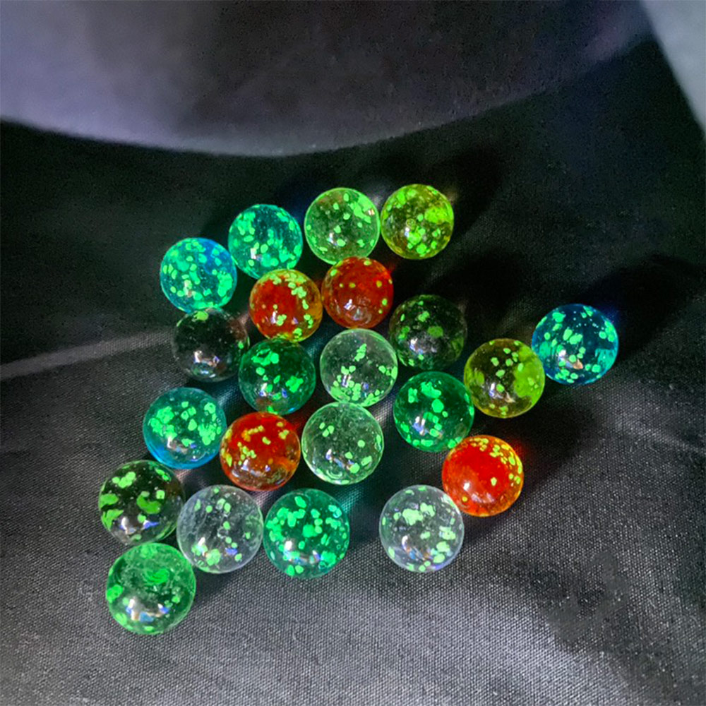 10 Cái/gói Dạ Quang Kính Bóng Đồ Chơi Trẻ Em 12Mm Kem Tay Cầm Game Pinball Máy Bò Viên Bi Nhỏ Pat Đồ Chơi Hạt