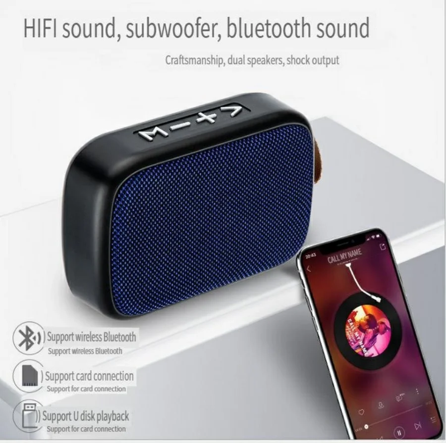 Stof draadloze Bluetooth-luidspreker buiten plug-in chuck luidspreker creatieve draagbare mini-subwoofer cadeau
