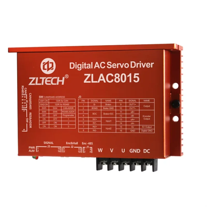ZLTECH Brushless 3-phase 24V-48V DC 15A-30A 500W CANOPEN Bus RS485 AC Servo Driver Controller For AGV Delivery Robot