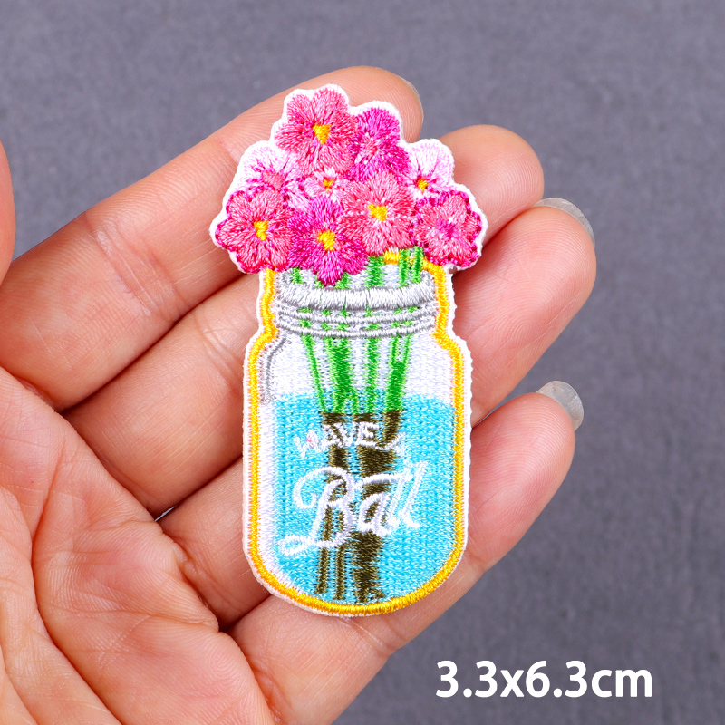 Parche bonito de dibujos animados DIY bordado hierro en parches para ropa parches termoadhesivos en ropa pegatina de planchado de gato sandía