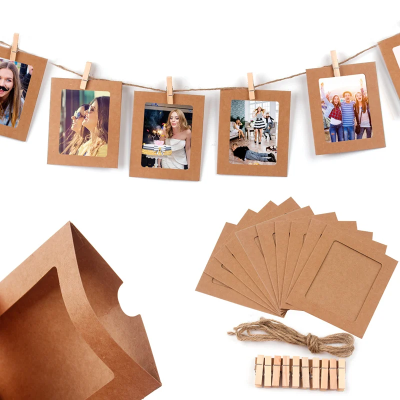 Fotorahmen-Clip, Fotowand, alles Gute zum Geburtstag, Banner, Hochzeitstag, Dekoration, Babyparty, 1. Geburtstag, Bilderrahmen, Girlande