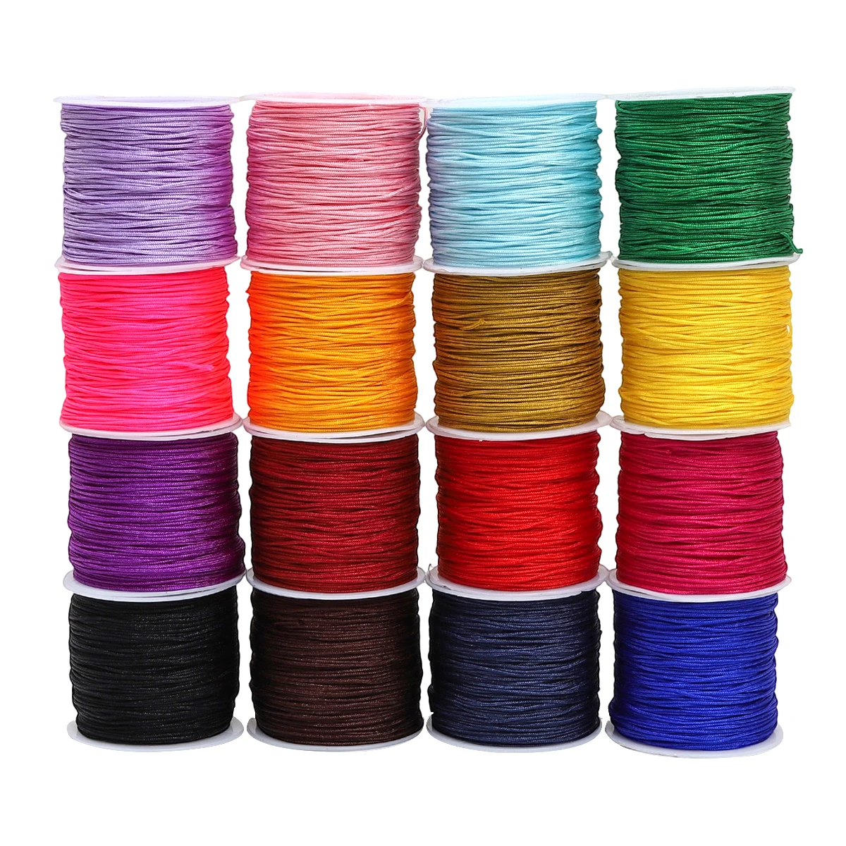 50 M/ม้วน 0.8 มม.ด้ายไนลอนจีน Knot สร้อยข้อมือ Braided String สําหรับ DIY Tassels Beading String เครื่องประดับทํา