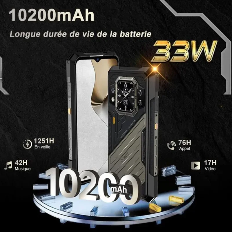 CUBOT KINGKONG X, Smartfon 5G, 32 GB RAM (16 GB + 16 GB rozszerzony), 256/512 GB ROM, bateria 10200 mAh,  2,4 K ekran 6,583 cala 120 Hz, 100 MP,NFC,smartphone android, telefony smartfony(Wysyłka z UE,7-dniowa dostawa)