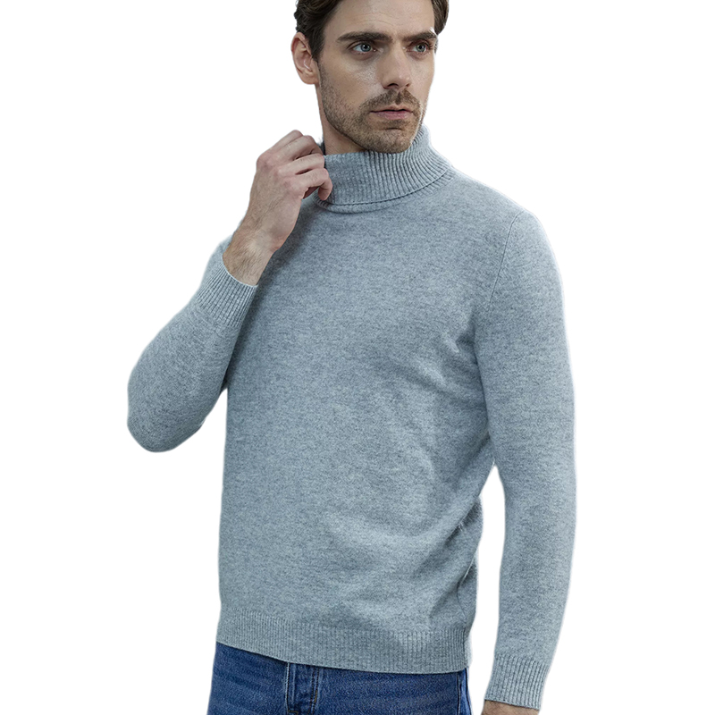 Homens blusas de malha camisola de caxemira 100% lã merino gola alta manga longa pulôver grosso inverno outono masculino jumpers roupas
