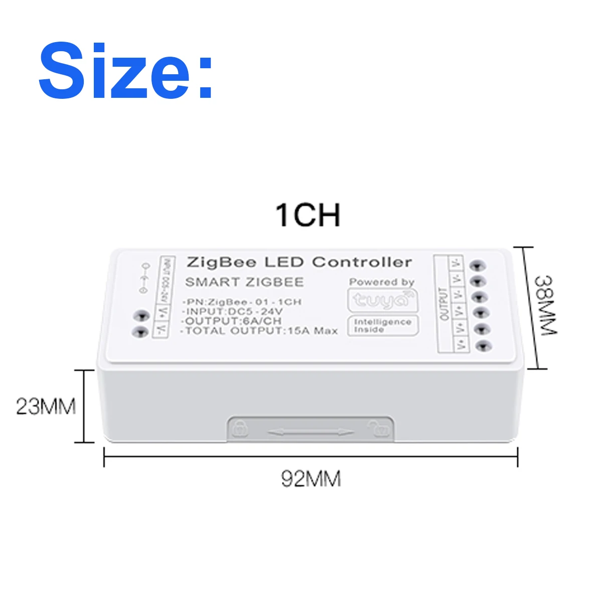 Controller Zigbee DC5V 12V 24V LED Dimmer Light Box funziona con Tuya Smart Life Striscia LED monocolore COB 5050 2835 APP Dimmer
