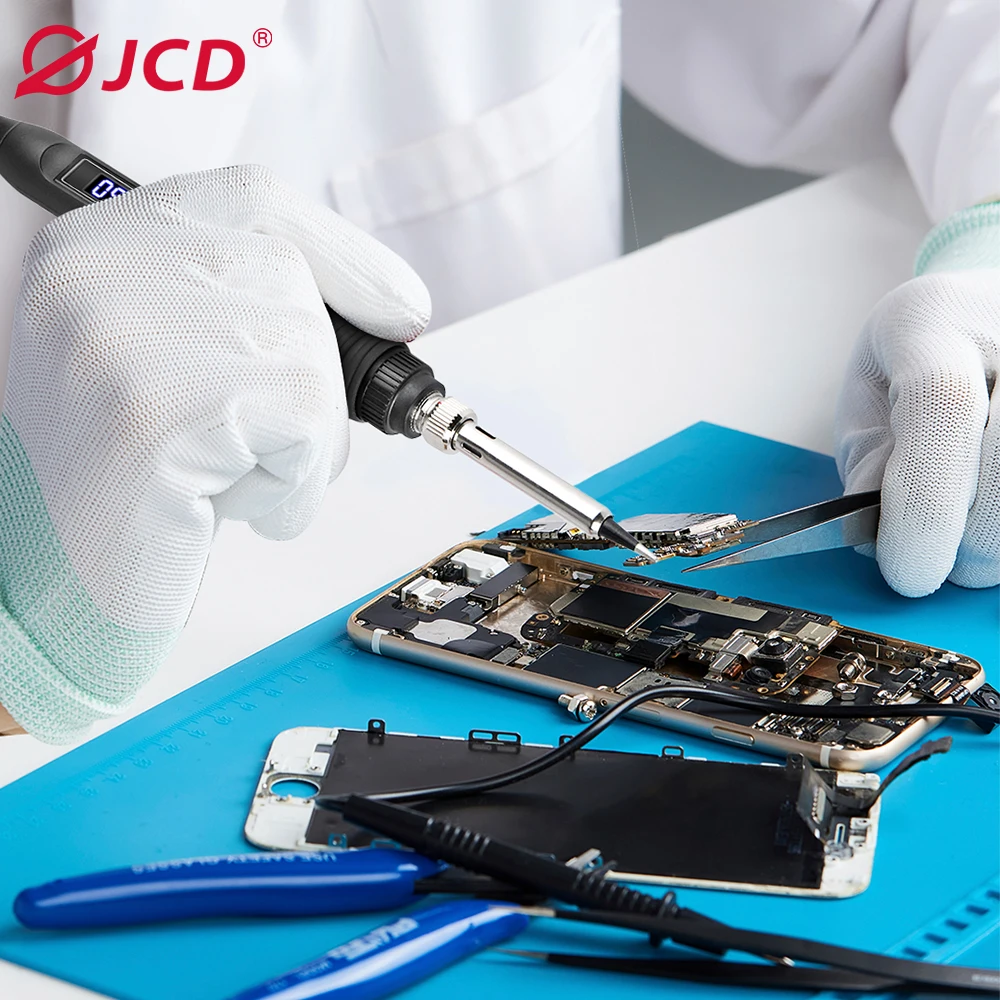 JCD 908U Soldering iron kit LCD display 80W Adjustable temperature portable Soldering iron 220V/110V welding tool