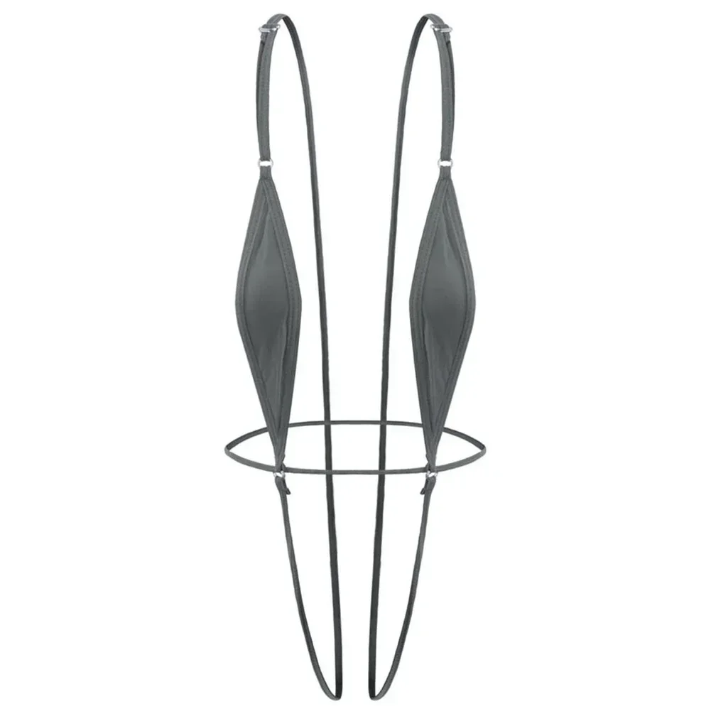Frauen Sexy Eis Seide Hohl Ultra Dünne Backless V-String Body Bikini Dessous Bademode Tanga Sling Erotische Strand Weibliche Bikini