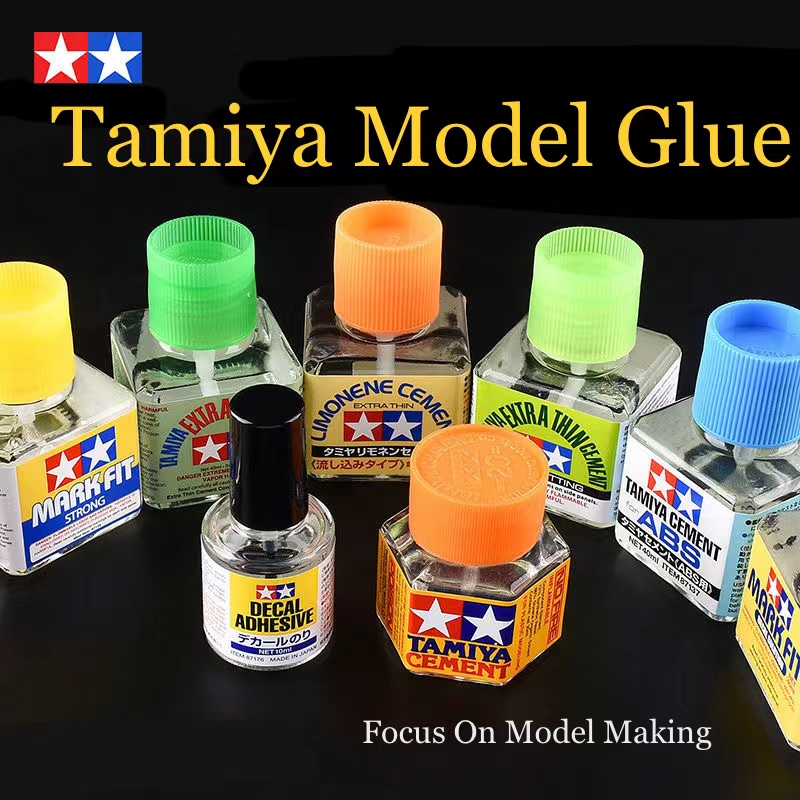 Tamiya-pegamento para ranurar, cubierta naranja y blanca, pegamento para modelo Gundam, cubierta verde de secado rápido 87003 87038