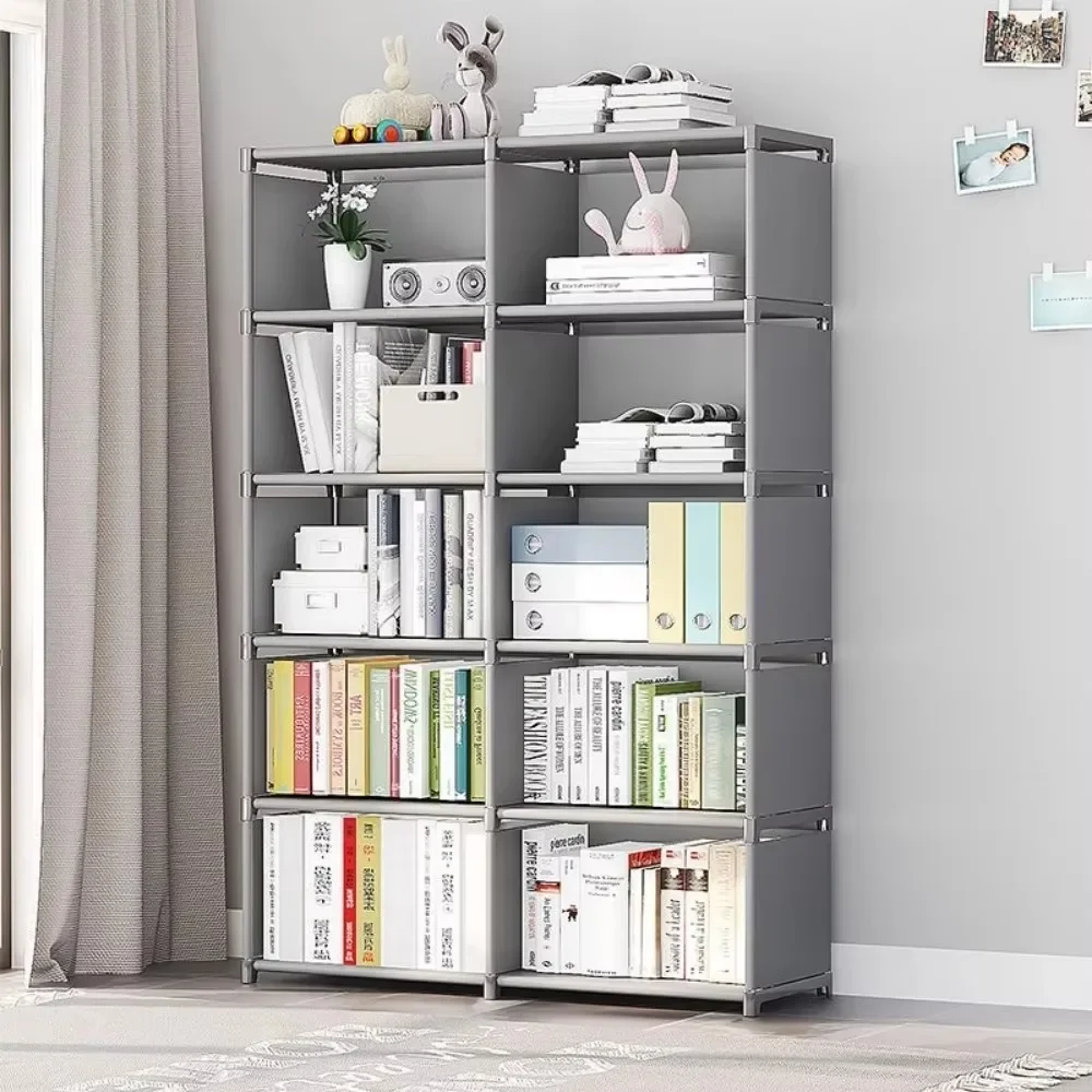 Multi-Layer Bookcase Square Storage Shelf Easy Assembly Bookcase Living Room and Study Bedroom Storage Shelf Simple Bookshelf
