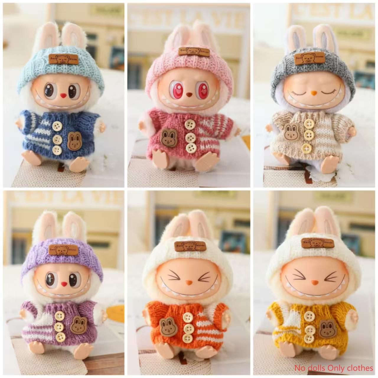 Одежда для лабу 15-17 см, одежда для сидения, милый свитер, шляпа, аксессуары, модные аксессуары для кукол, без кукол