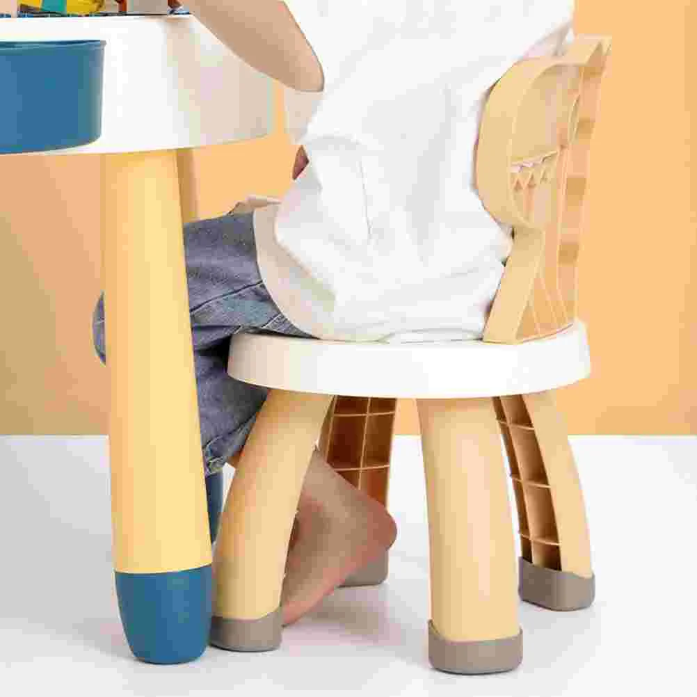 Children's Learning Chair Cartoon Dinosaur Kids Toddler Backrest Seat Green Anti Thick Padding Home Rounded