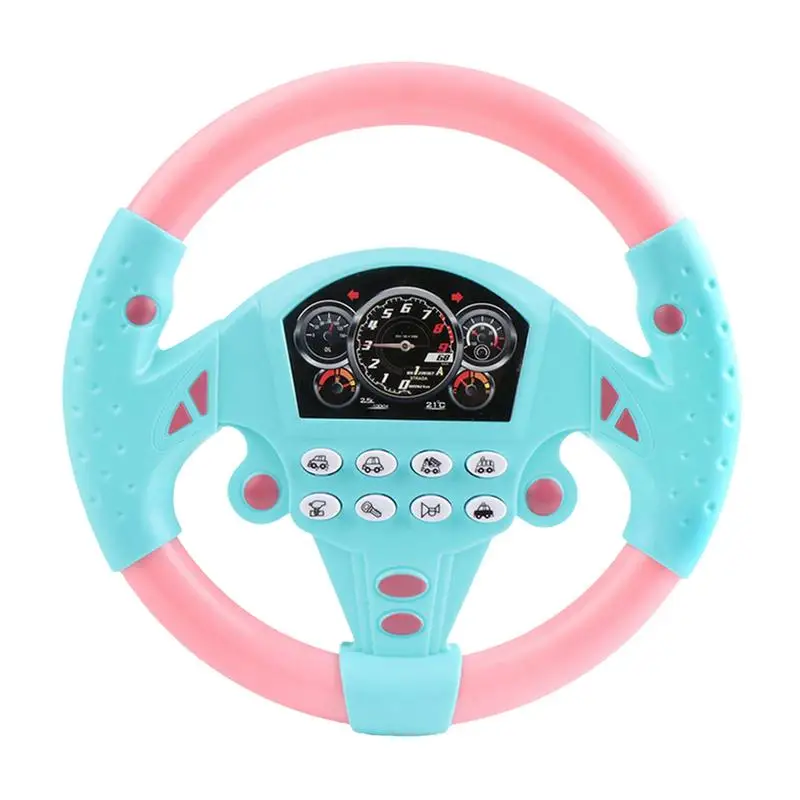 จําลองไฟฟ้าพวงมาลัยของเล่นแสงเสียงเด็กทารกดนตรีการศึกษา Copilot รถเข็นเด็กพวงมาลัย Vocal ของเล่น