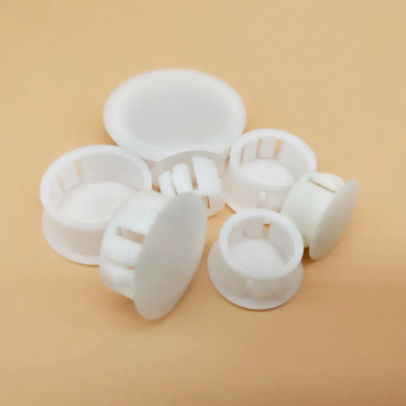 Tappo per foro a scatto bianco 5mm ~ 50mm tappi terminali per tranciatura rotondi in plastica tappi per tubi inserti per tubi tappo