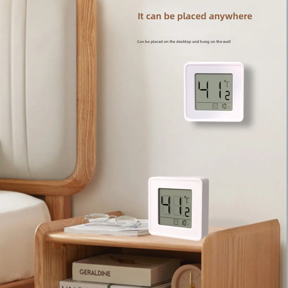 Medidor de umidade e temperatura doméstica, quarto interno, mini portátil, mesa de detecção de temperatura eletrônica digital, durável