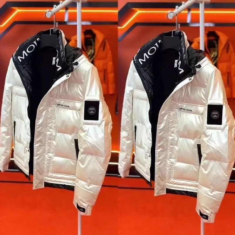 Moda nova jaqueta de inverno masculina na moda jaqueta curta masculina leve quente jaquetas acolchoadas casaco superior