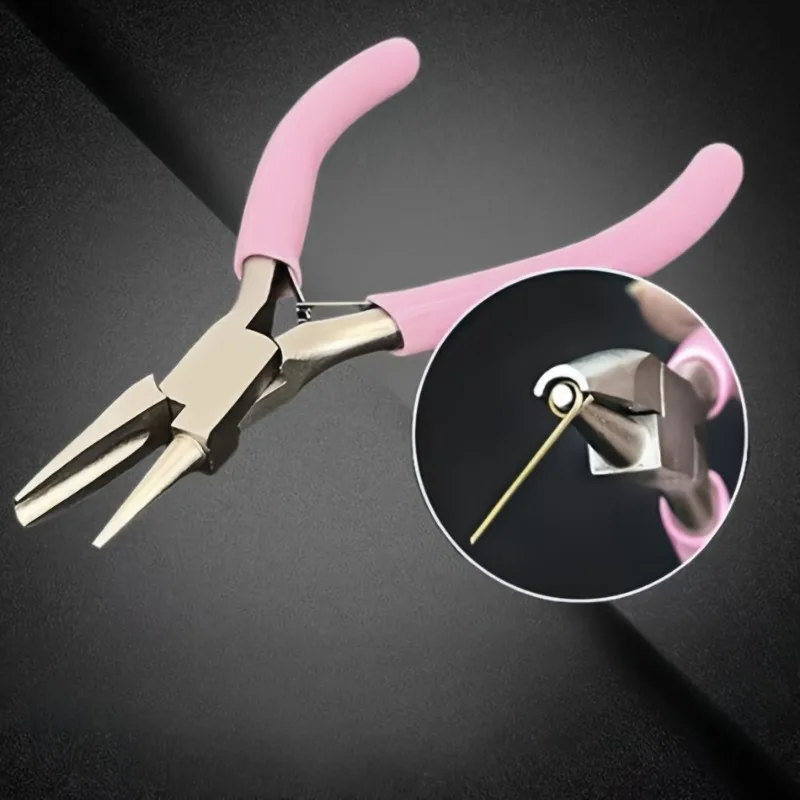 1pc Mini Wire Winding Pliers Half Groove Half Round Nose Tool Pliers DIY Hand Tools