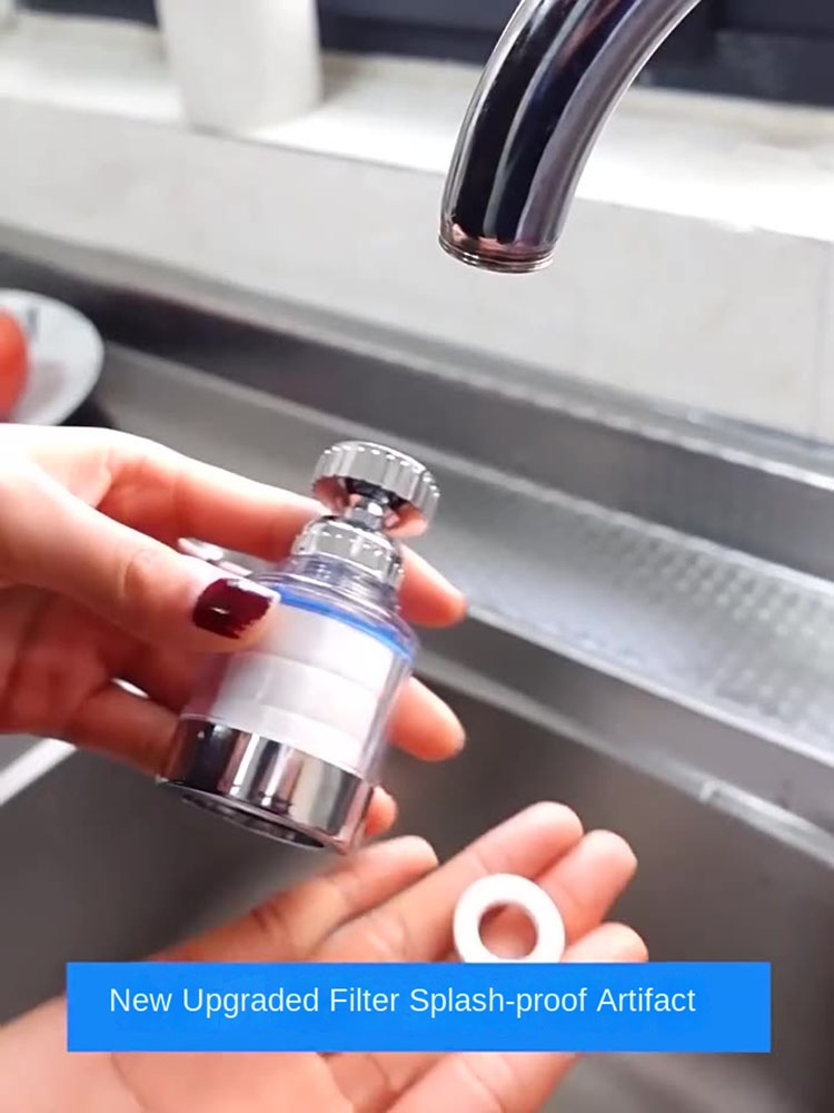 360° Adjustable Faucet Extension Tube Water Saving Nozzle Filter Kitchen Water Tap Water Saving for Sink Faucet Bathroom