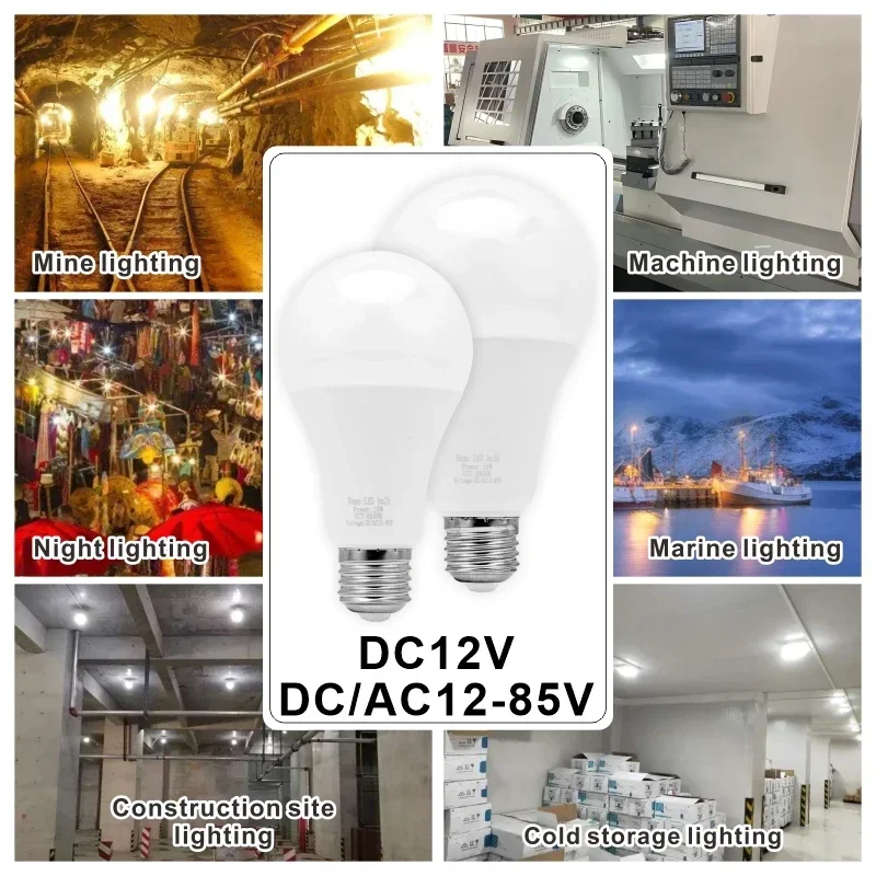 E27 DC/AC 12 V-85 V LED Lamp 3 W 6 W 9 W 12 W 15 W 18 W 25 W Laagspanning Licht 12 Volt Spotlight Verlichting Koud/Warm Wit Lamp