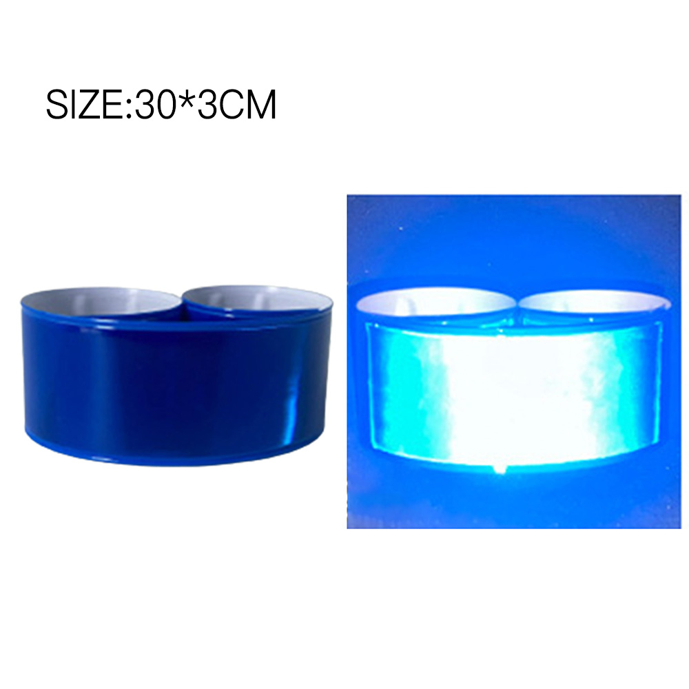 Reflective Strips PVC Snap Bracelet for Night Running Cycling Safety Wristband with Bright Reflective Material