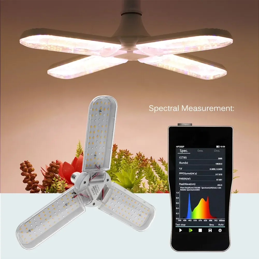 24W 36W 48W พับ Grow Light LED เต็มสเปกตรัม E27 ปลูกพืช Phytolamp หลอดไฟสําหรับในร่มพืชดอกไม้ต้นกล้า Grow