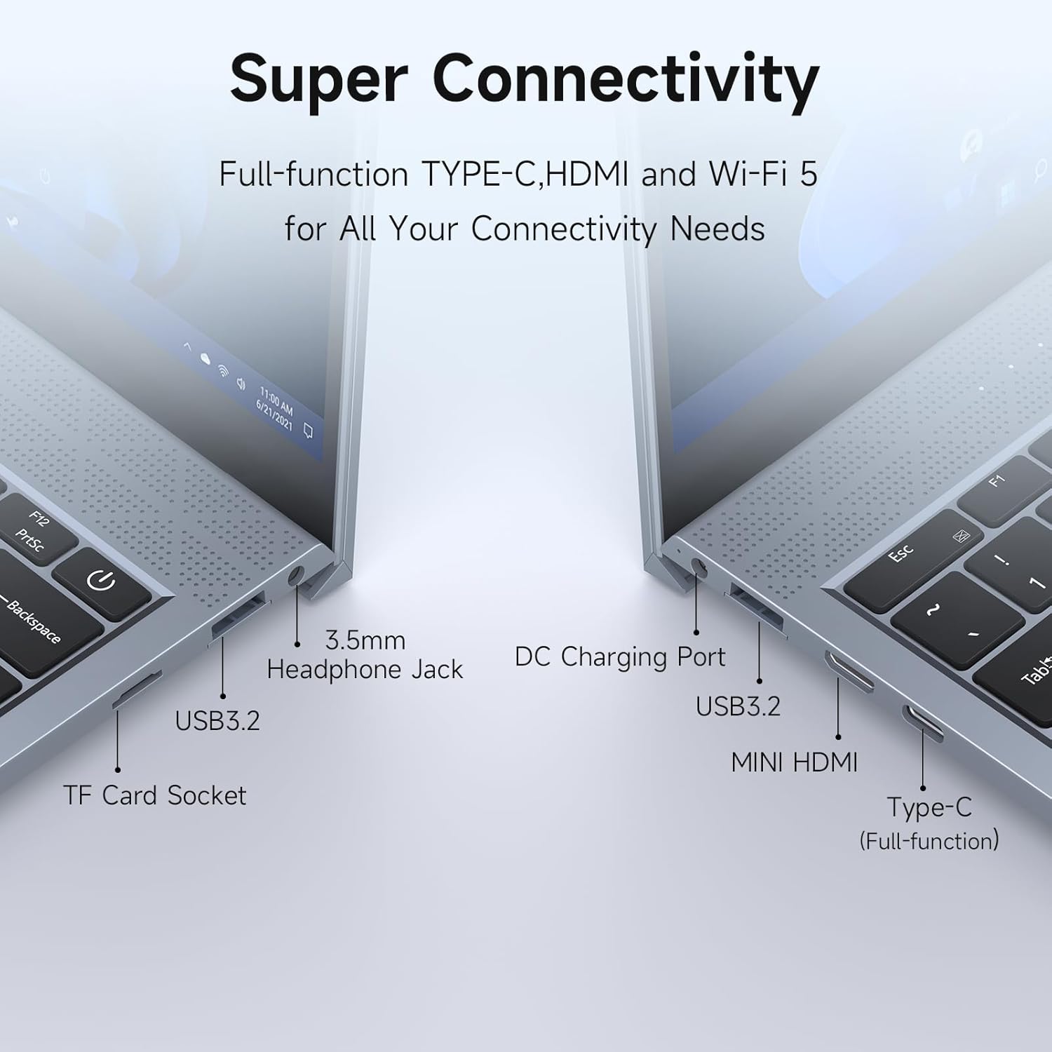 13.5Inch Laptop Intel Core i3-1005G1 8GB RAM 256GB SSD，Windows 11 for Students and Business