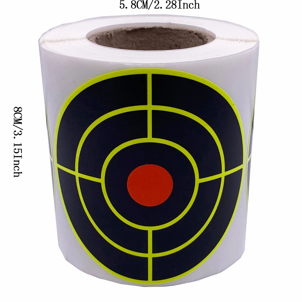 3 Polegadas x 100/200/250 Pcs Bulleyes Sight In Splatter Target Adesivos de Tiro Autoadesivos