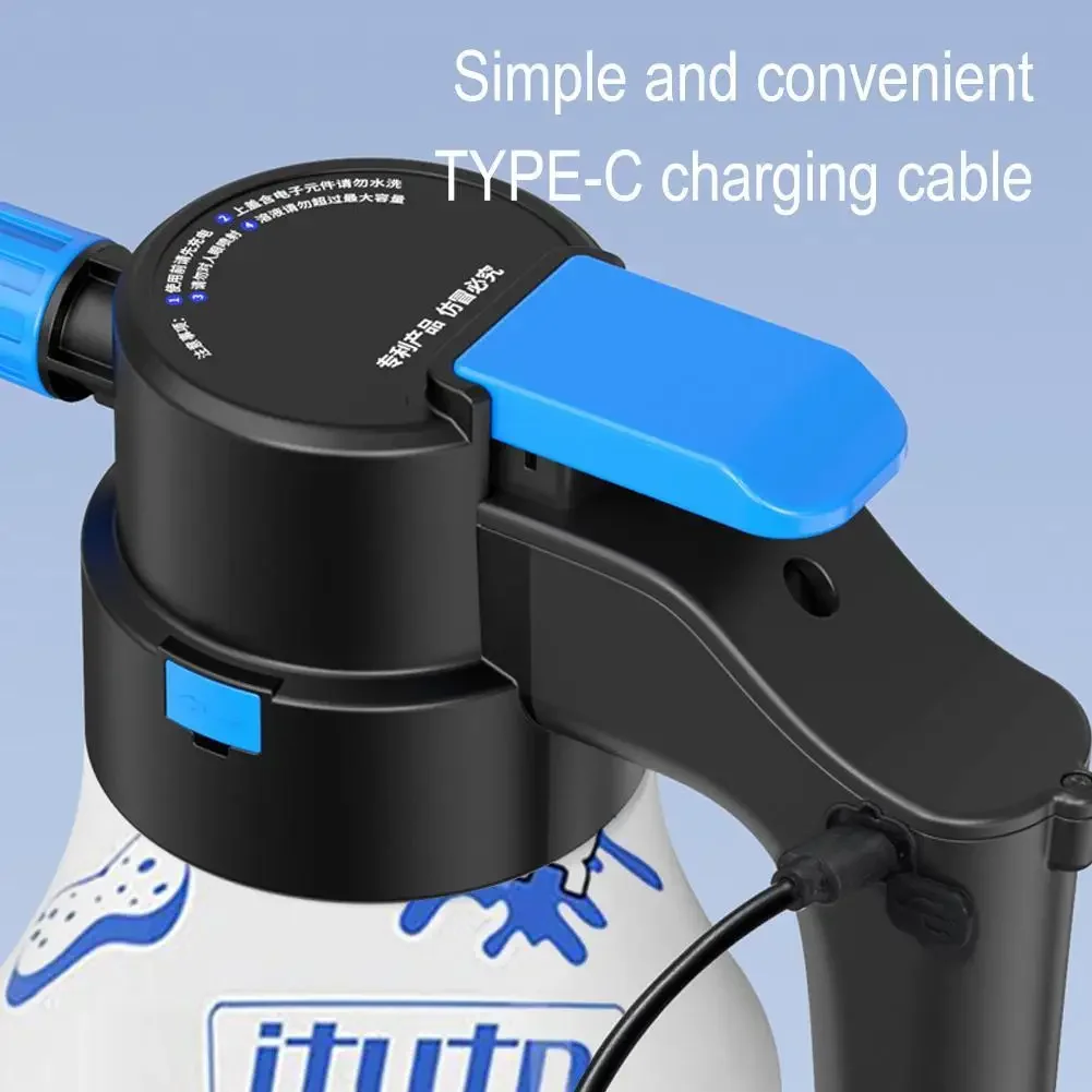 Pulverizador Elétrico De Espuma Para Lavagem De Carro, Gerador De Espuma, Bateria De Lítio, Espuma Lance, Resistência, Toalha, 1.5L, 2600mAh