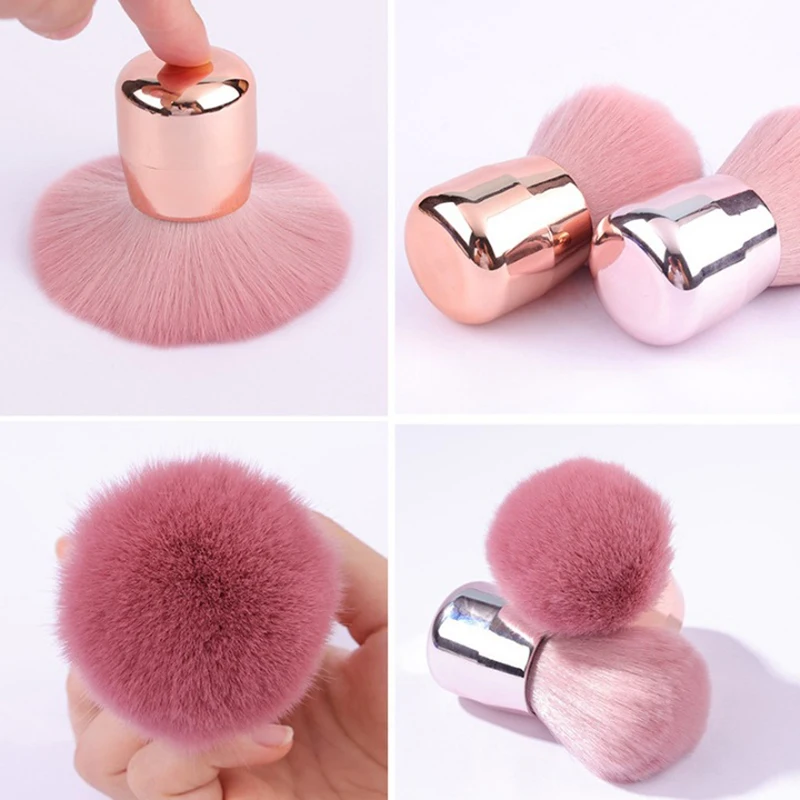 1PCS มืออาชีพเล็บ Art เห็ดแปรงรอบสีเจลทําความสะอาดฝุ่น Make Up แปรงแต่งเล็บอุปกรณ์เสริมอุปกรณ์เครื่องมือ