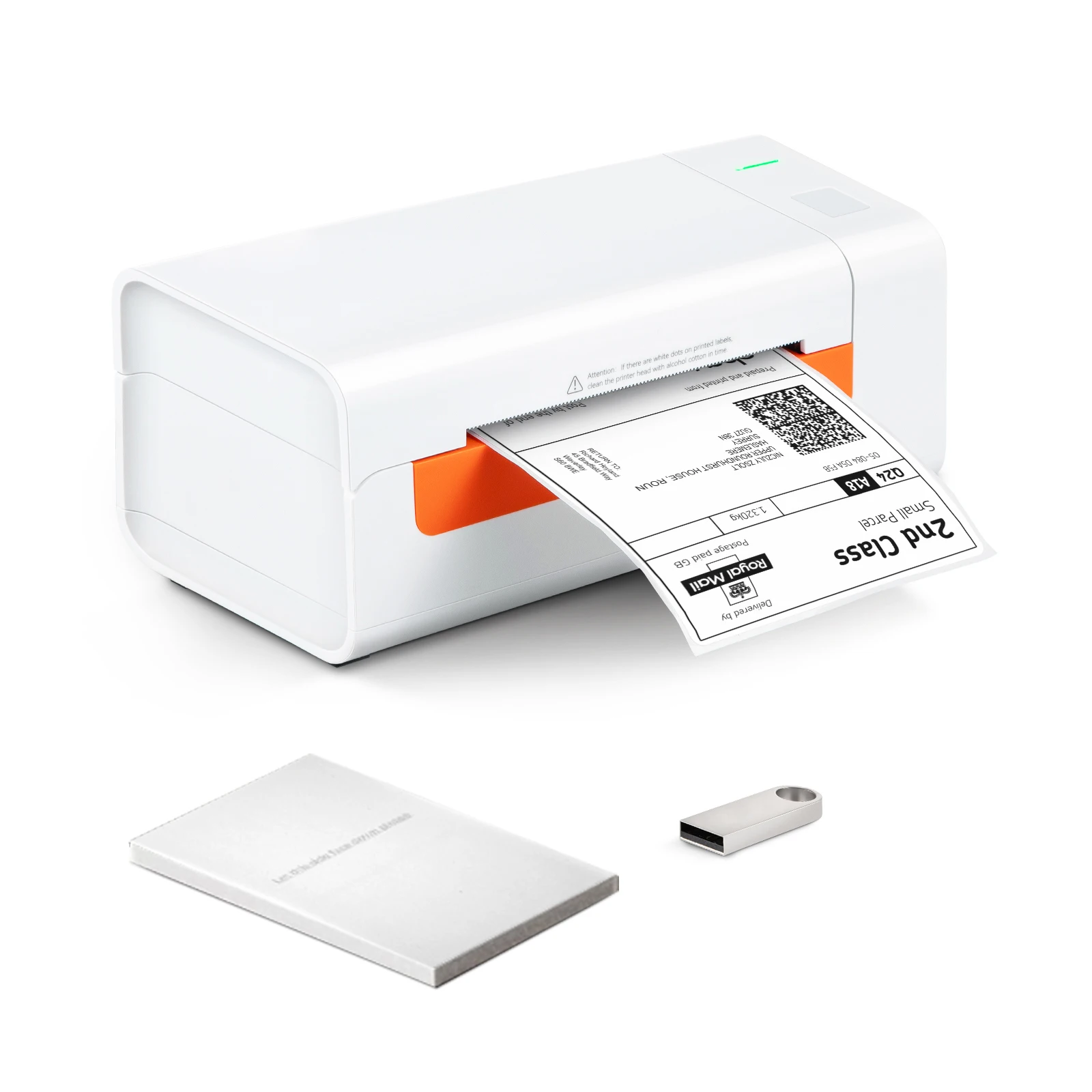 SucceBuy 203 dpi Desktop-Thermo-Etikettendrucker, USB-Etikettendrucker, Aufkleber, Versand, Barcode-Drucker, kompatibel mit Windows/Mac OS