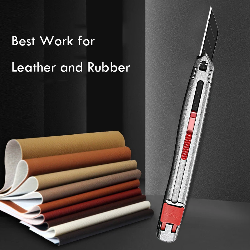 มีดยูทิลิตี้โลหะผสมสังกะสีคุณภาพได้รับการดูแลทางการ 30 °   Art Craft Box Cutter Lockingเครื่องเขียนของโรงเรียน เครื่องมือ cuchillo