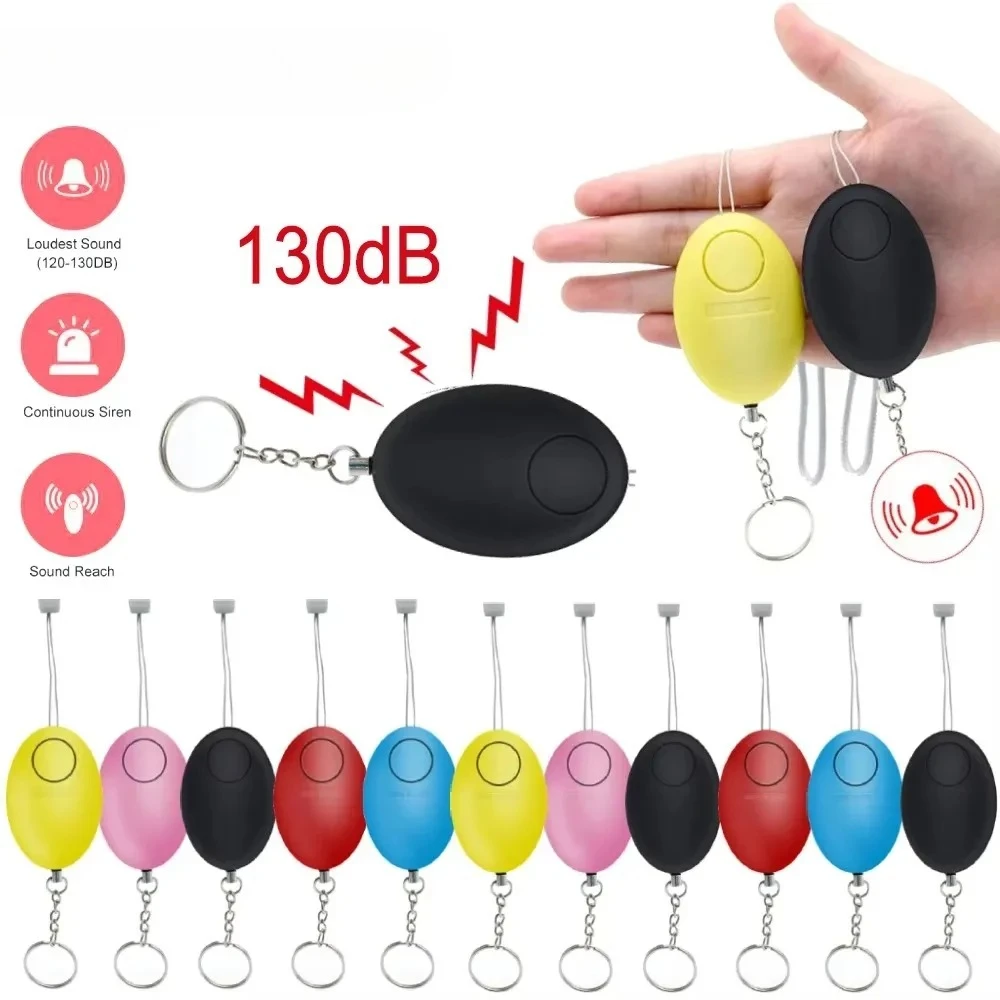 Goedkoop zelfverdedigingsalarm 120dB eivorm meisje vrouwen beveiliging bescherm alert persoonlijke veiligheid schreeuw luid sleutelhanger noodalarm