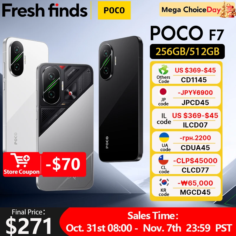 【Estreno mundial】POCO F7 5G Versión global Smartphone Snapdragon ®   8s Gen 4 6500mAh Batería 6.83" 1.5K AMOLED 50MP Cámara OIS NFC