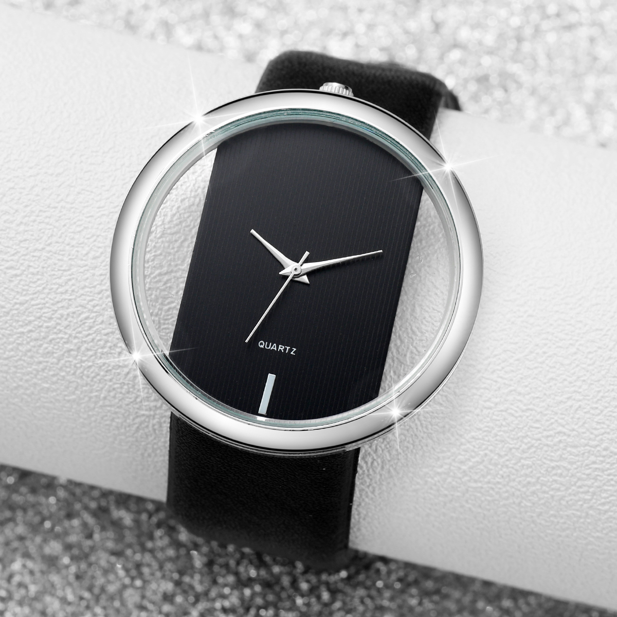 2 шт., Женские Аналоговые кварцевые наручные часы с кожаным ремешком