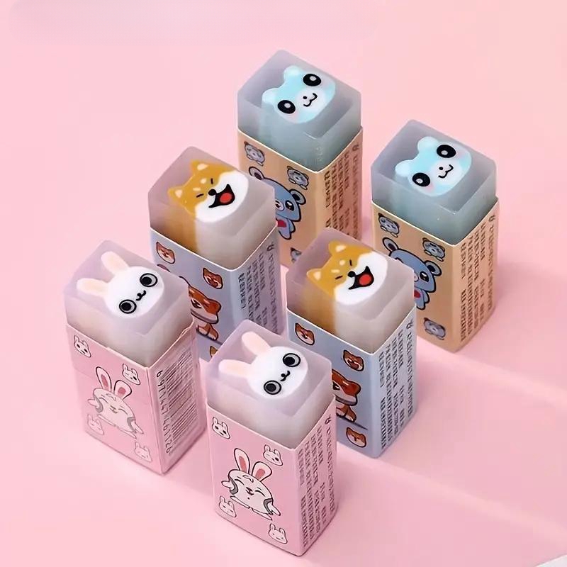 Clearance_3 pezzi/6 pezzi di gomma per animali carini, gomma gelatina creativa per cartoni animati con odore dolce, bel regalo per bambini e studenti_Continuo